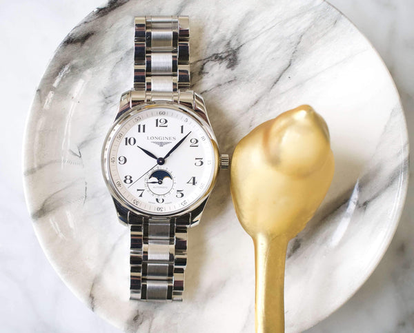 SOLD OUT: Longines L2.909.4.78.6 40MM Master Collection Moonphase Steel Box Papers Like New