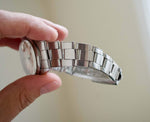 ROLEX 1500 Oyster Perpetual Date 34MM BOX AND PAPERS RIVET BRACELET VINTAGE - WearingTime Luxury Watches