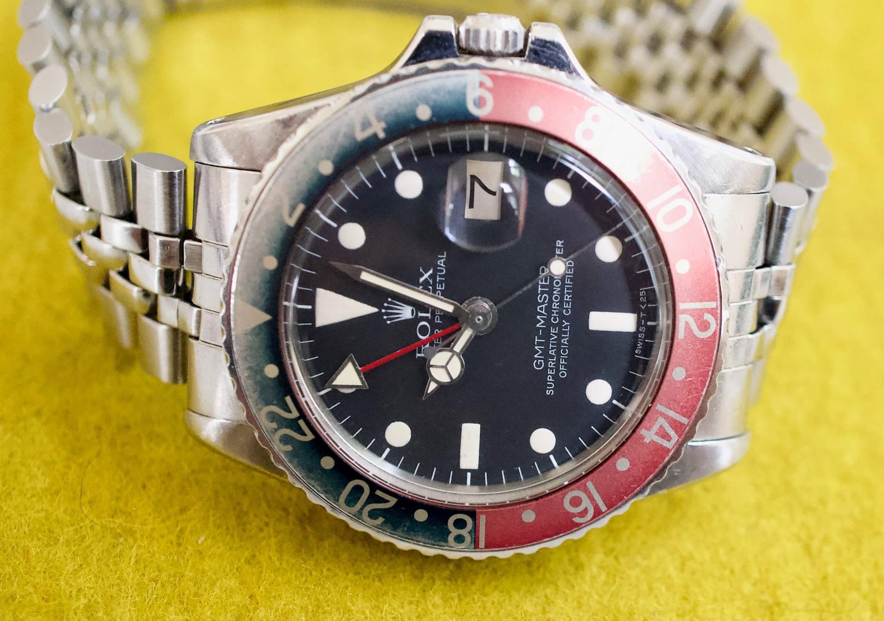 Rolex 1675 GMT Pepsi Ghost Bezel Usa Jubilee 40MM Box 1969 - WearingTime Luxury Watches