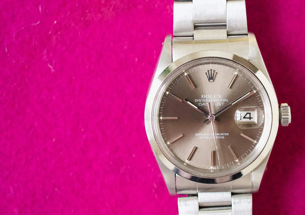 SOLDOUT: Rolex Datejust 16000 36mm "Cappuccino" Box Tag Manuals Serviced Quickset Oyster 1978