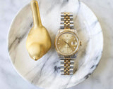 SOLDOUT: Rolex Datejust 16233 36MM Factory Diamond Two Tone Jubilee Quickset Box
