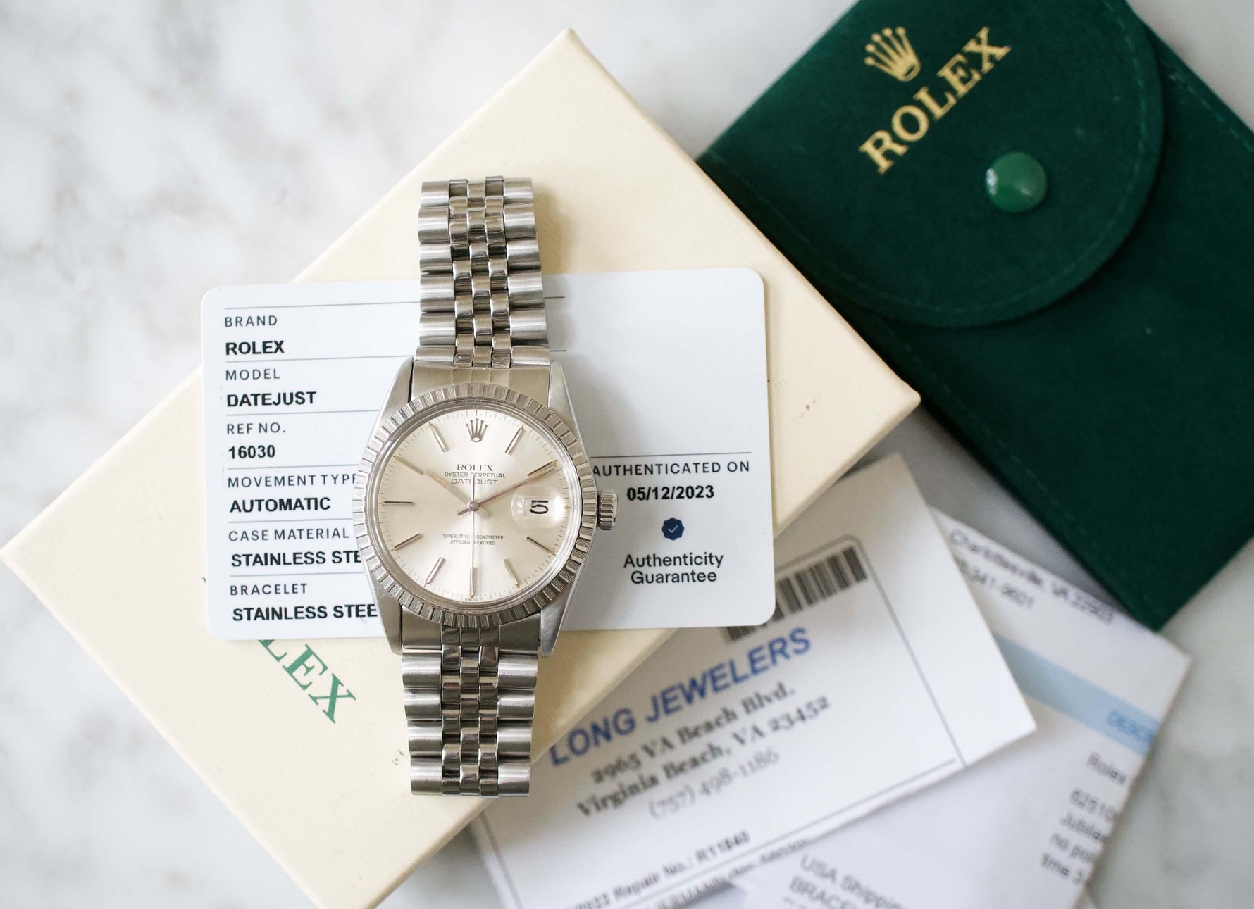 Rolex Datejust 36mm 16030 Jubilee Bracelet SERVICED 1986 Paperwork - WearingTime Luxury Watches