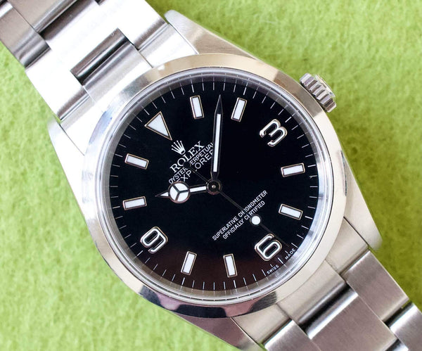 SOLDOUT: Rolex Explorer 114270 36MM 2004 Factory Rolex Service Rolex Warranty Card Box