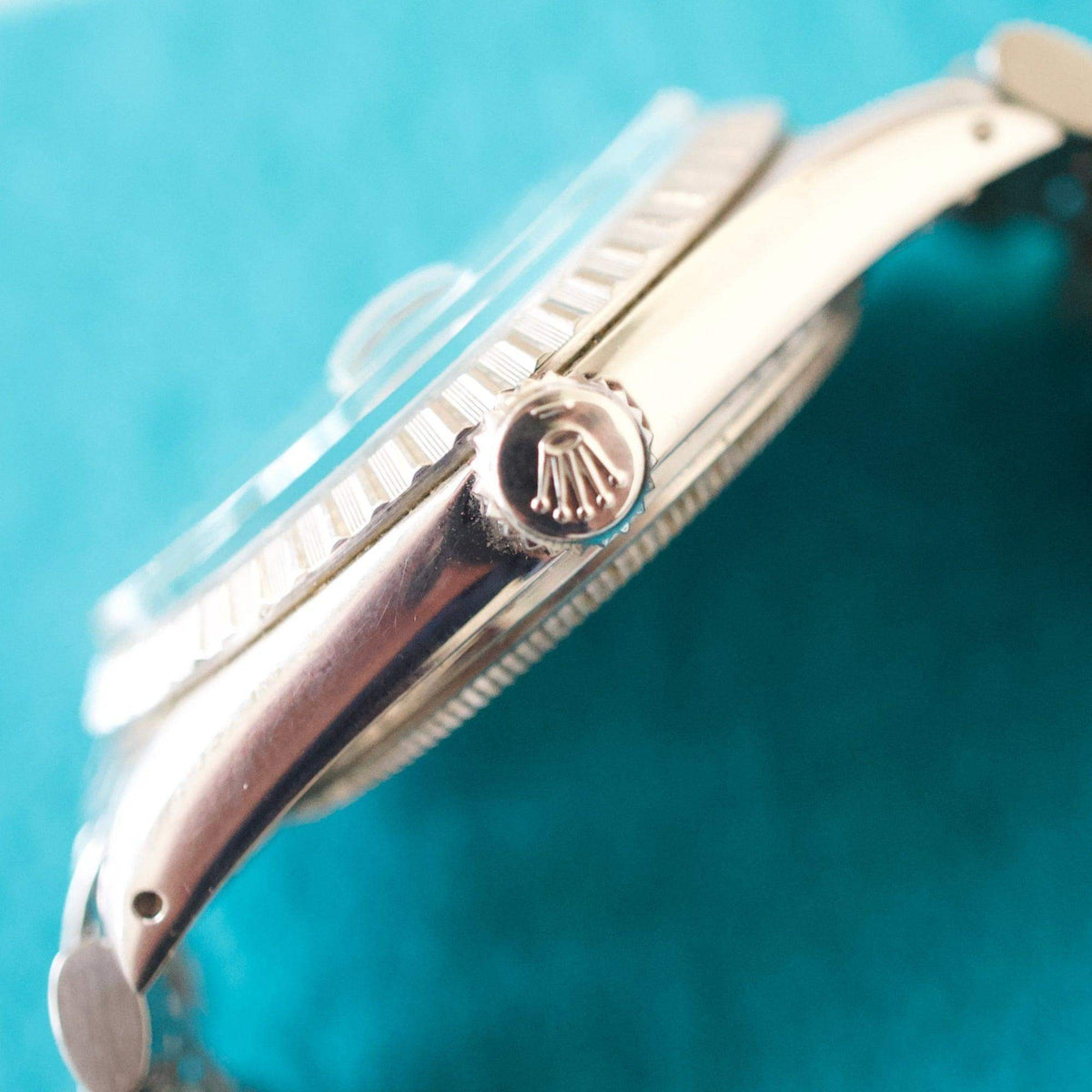 SOLD OUT: 1978 Rolex Datejust 1603 36MM Ghost/Grey Dial FACTORY SERVICE Box CARD Engine Turned - WearingTime Luxury Watches