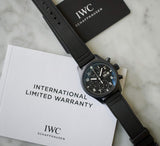 SOLD OUT: 41MM IWC PILOT’S WATCH CHRONOGRAPH TRIBUTE TO 3705 2021 BOX AND PAPERS Ceratanium AUTOMATIC