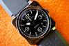 SOLD OUT: Bell & Ross Aviation BR 03-92 42MM Date, Ceramic Black Steel, Cermaic Box Automatic 2007
