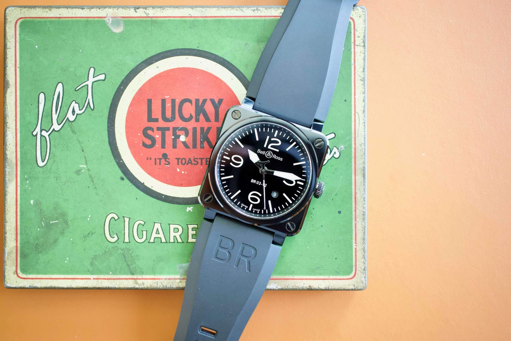SOLD OUT: Bell & Ross Aviation BR 03-92 42MM Date, Ceramic Black Steel, Cermaic Box Automatic 2007 - WearingTime Luxury Watches