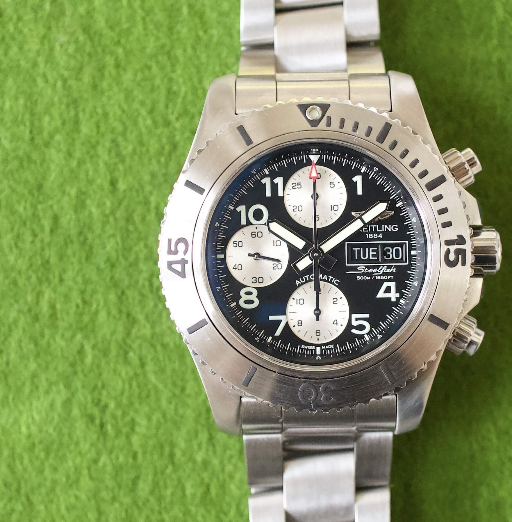 SOLD OUT: Breitling SuperOcean Steelfish Chronograph II 44MM Box and Manuals A13341 - WearingTime Luxury Watches