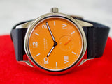 SOLD OUT: Nomos Club 38.5MM Manual Wind Nato Strap Box and Papers NEW 2022 Orange