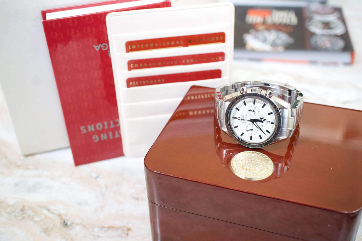 SOLD OUT: Omega Speedmaster Broad Arrow 1957 Column Wheel Automatic Chronograph 3551.20 42MM Automatic - WearingTime Luxury Watches