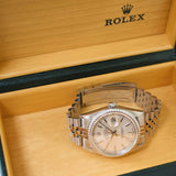 SOLD OUT: Rolex Datejust 16220 36MM Quickset Jubilee Engine-Turned 3135 Silver Steel Box 1999