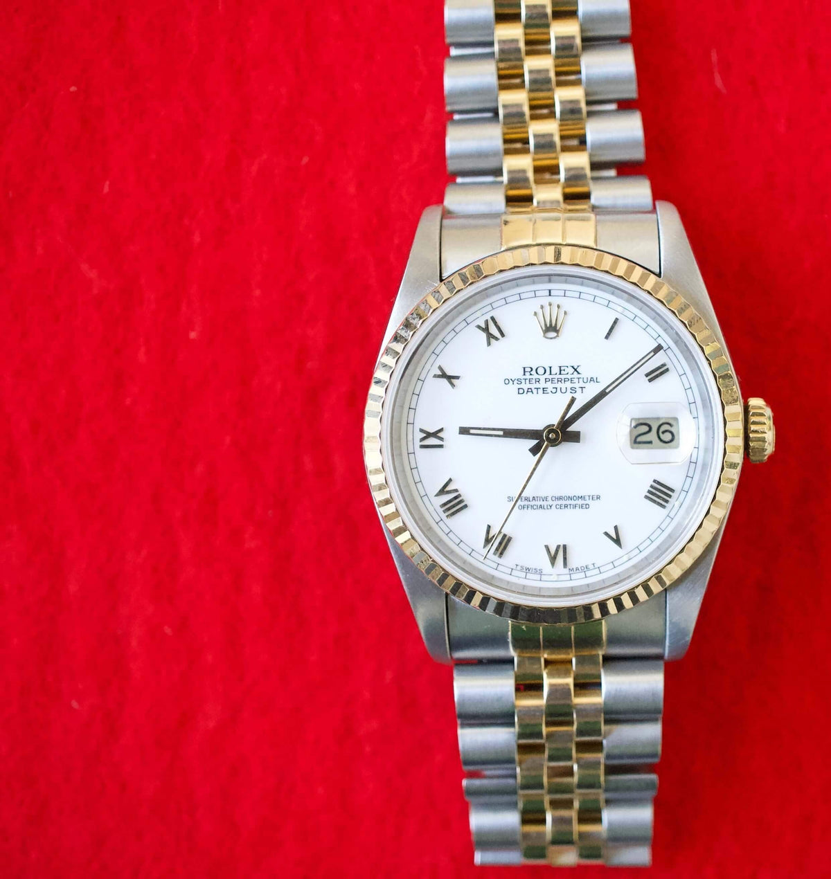 SOLD OUT: Rolex Datejust 16233 36MM Jubilee White Dial with Box and Papers - WearingTime Luxury Watches