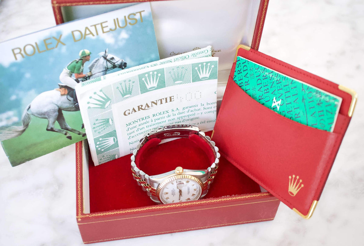 SOLD OUT: Rolex Datejust 16233 36MM Jubilee White Dial with Box and Papers - WearingTime Luxury Watches