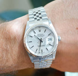 SOLD OUT: Rolex Datejust 16234 36MM Quickset Jubilee 18K Gold Fluted 3135 Steel Box and Papers 2001 "HONDA"