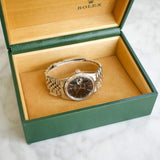 SOLD OUT: Rolex Datejust 16234 36MM Quickset Jubilee Gold Fluted 3135 Black Steel Box 1995