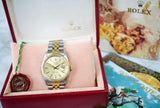 SOLD OUT: Rolex Datejust 36MM 16013 Automatic Jubilee Two Tone Champagne Box