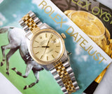 SOLD OUT: Rolex Datejust 36MM 16013 Automatic Jubilee Two Tone Champagne Box