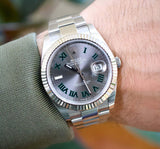 SOLD OUT: Rolex Datejust 41 Wimbeldon 126334 Box and Papers 2022 18K Bezel