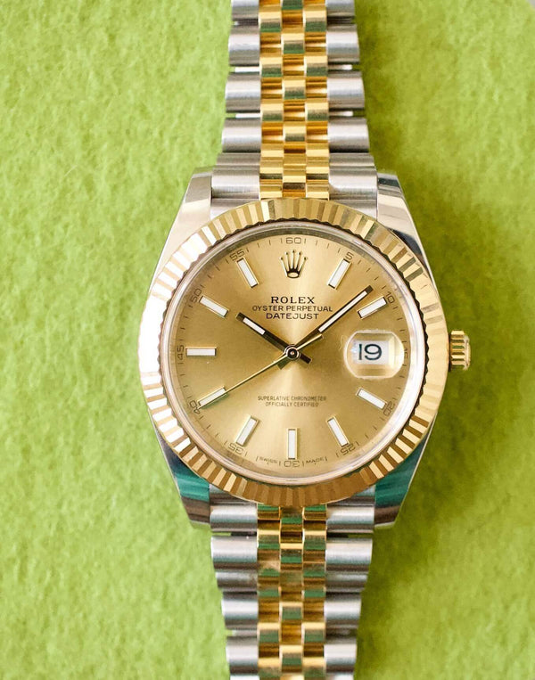 SOLD OUT: Rolex Datejust 41mm 126333 Box and Papers Jubilee 2017