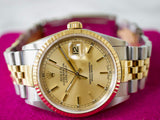 SOLD OUT: Rolex Datejust Two Tone 18K Gold 36MM BOX AND PAPERS 2002 16233 Jubilee