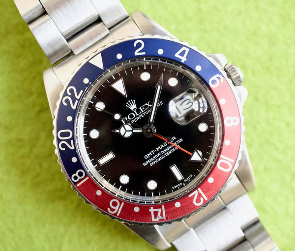 SOLD OUT: Rolex GMT-Master Pepsi 16750 40MM Automatic Serviced Box 1985