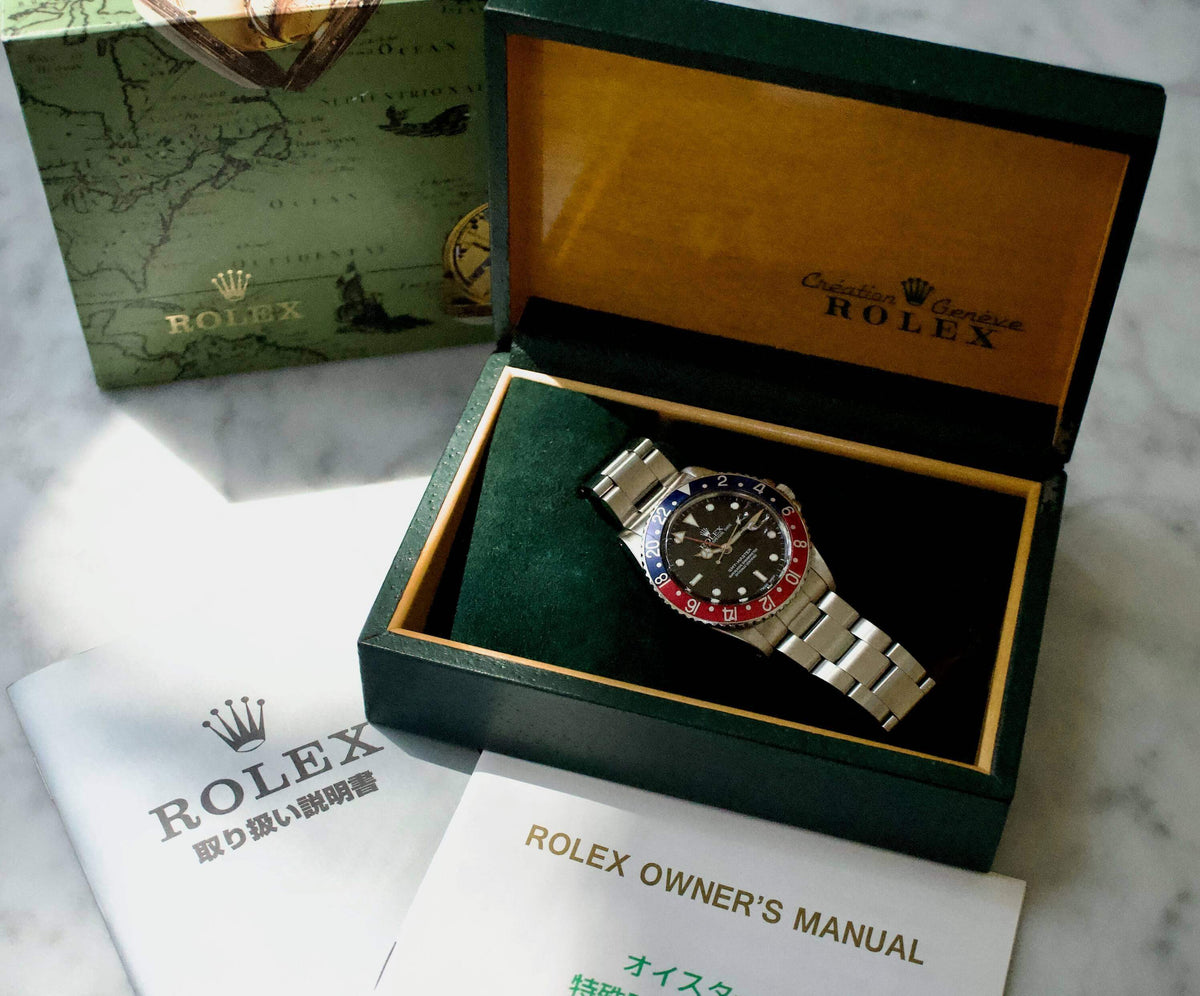 SOLD OUT: Rolex GMT-Master Pepsi 16750 40MM Automatic Serviced Box 1985 - WearingTime Luxury Watches