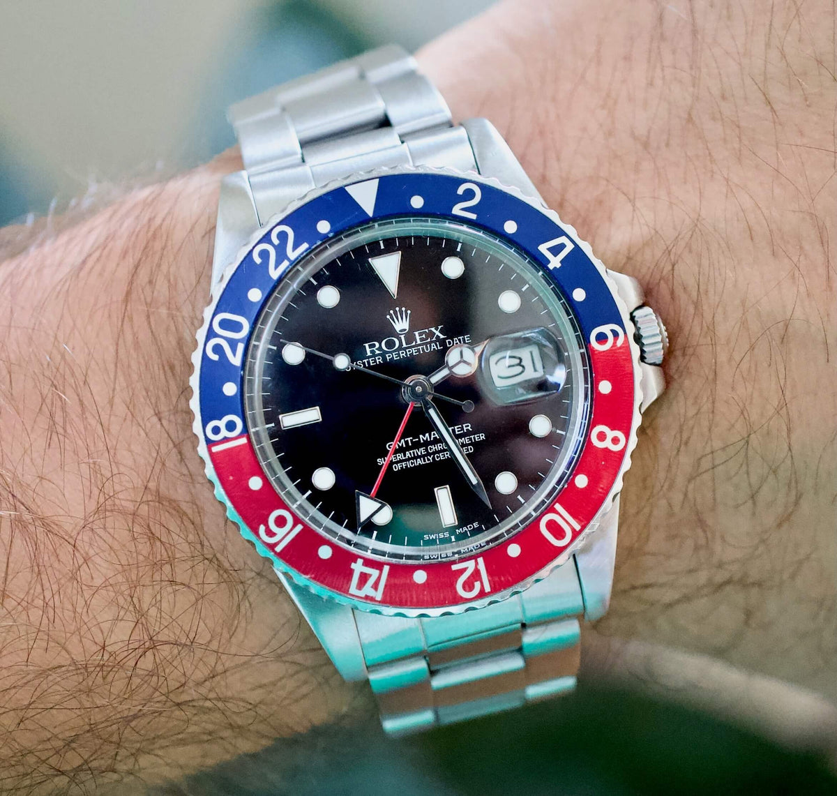 SOLD OUT: Rolex GMT-Master Pepsi 16750 40MM Automatic Serviced Box 1985 - WearingTime Luxury Watches
