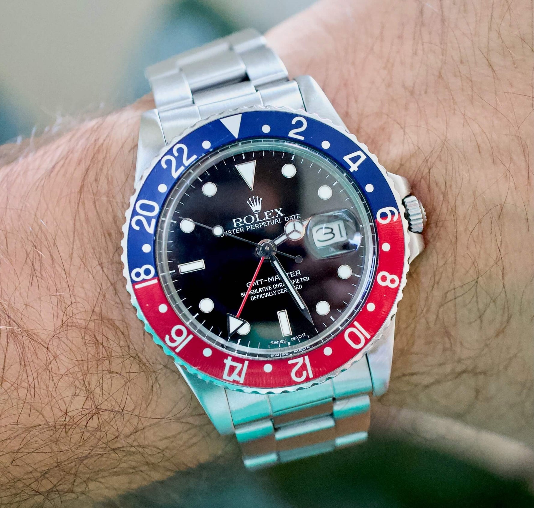 SOLD OUT: Rolex GMT-Master Pepsi 16750 40MM Automatic Serviced Box 1985 - WearingTime Luxury Watches