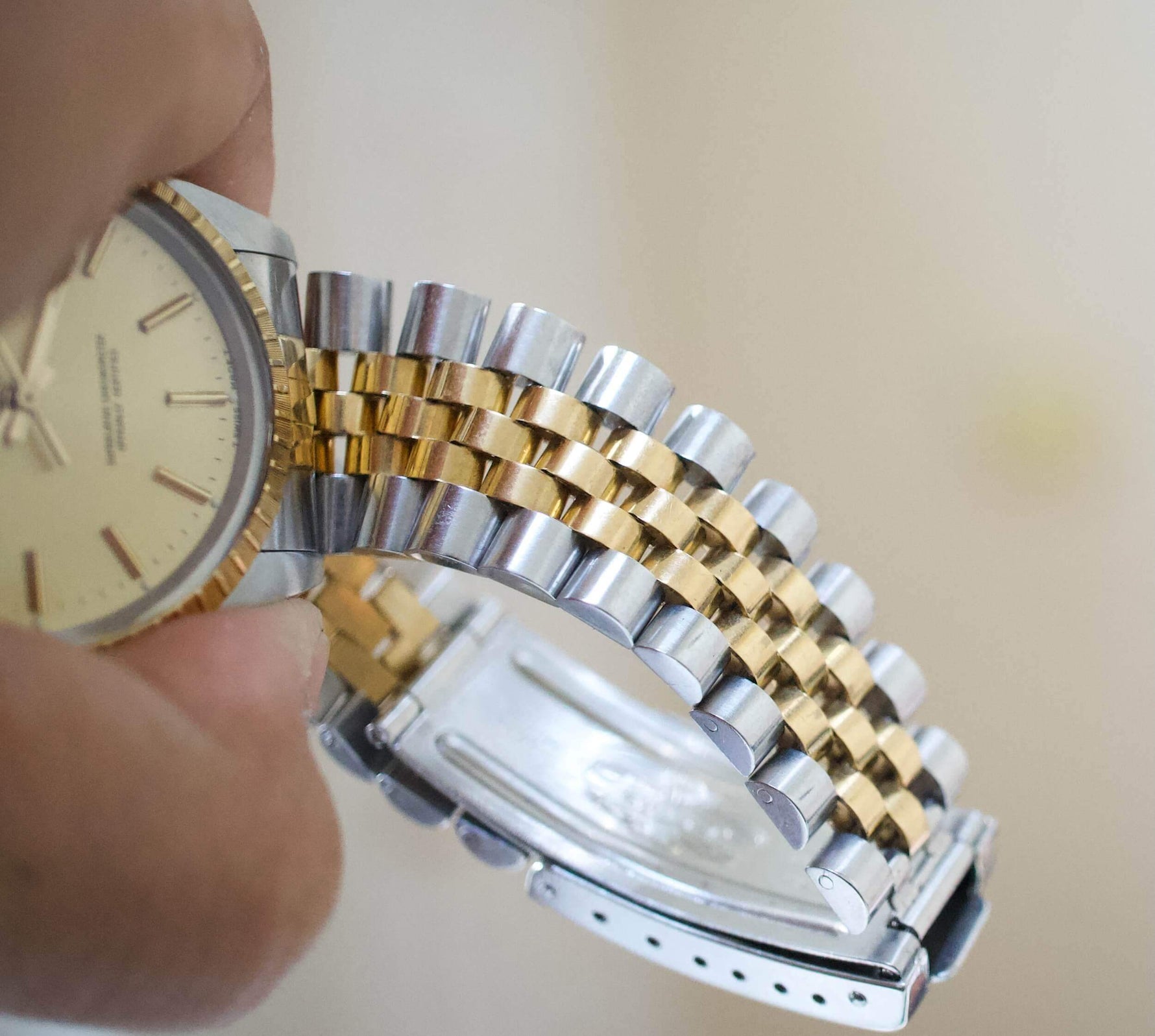 SOLD OUT: Rolex Oyster Perpetual DATE 34MM Jubilee Two Tone 18K Box and Papers 15053 Auto - WearingTime Luxury Watches