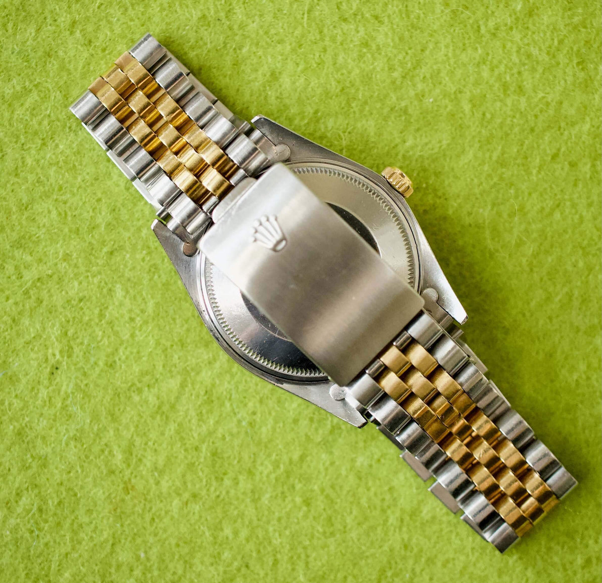 SOLD OUT: Rolex Oyster Perpetual DATE 34MM Jubilee Two Tone 18K Box and Papers 15053 Auto - WearingTime Luxury Watches