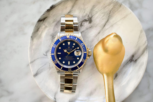 SOLD OUT: Rolex Submariner Date 16613 40MM 1993 Box 18K Yellow Gold and Steel