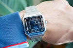 SOLDOUT: Cartier Santos De Cartier Large WSSA0030 39.8MM Automatic Smartlink QuickSwitch BLUE Steel 2021 Papers Factory Warranty - WearingTime Luxury Watches