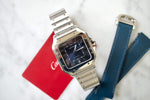 SOLDOUT: Cartier Santos De Cartier Large WSSA0030 39.8MM Automatic Smartlink QuickSwitch BLUE Steel 2021 Papers Factory Warranty - WearingTime Luxury Watches
