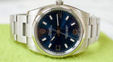 SOLDOUT: Rolex Oyster Perpetual 114200 34MM Blue Dial Oyster Bracelet Box and Papers 2020