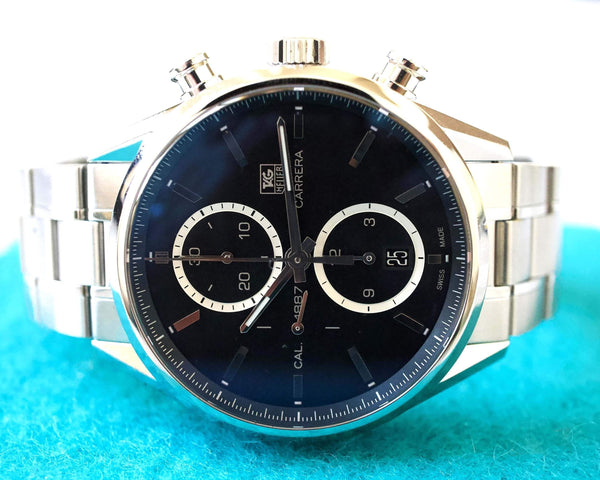 SOLDOUT: TAG Heuer Carrera Calibre 1887 Chronograph 41MM CAR2110.BA0720 Factory Box Manuals and Warranty Card
