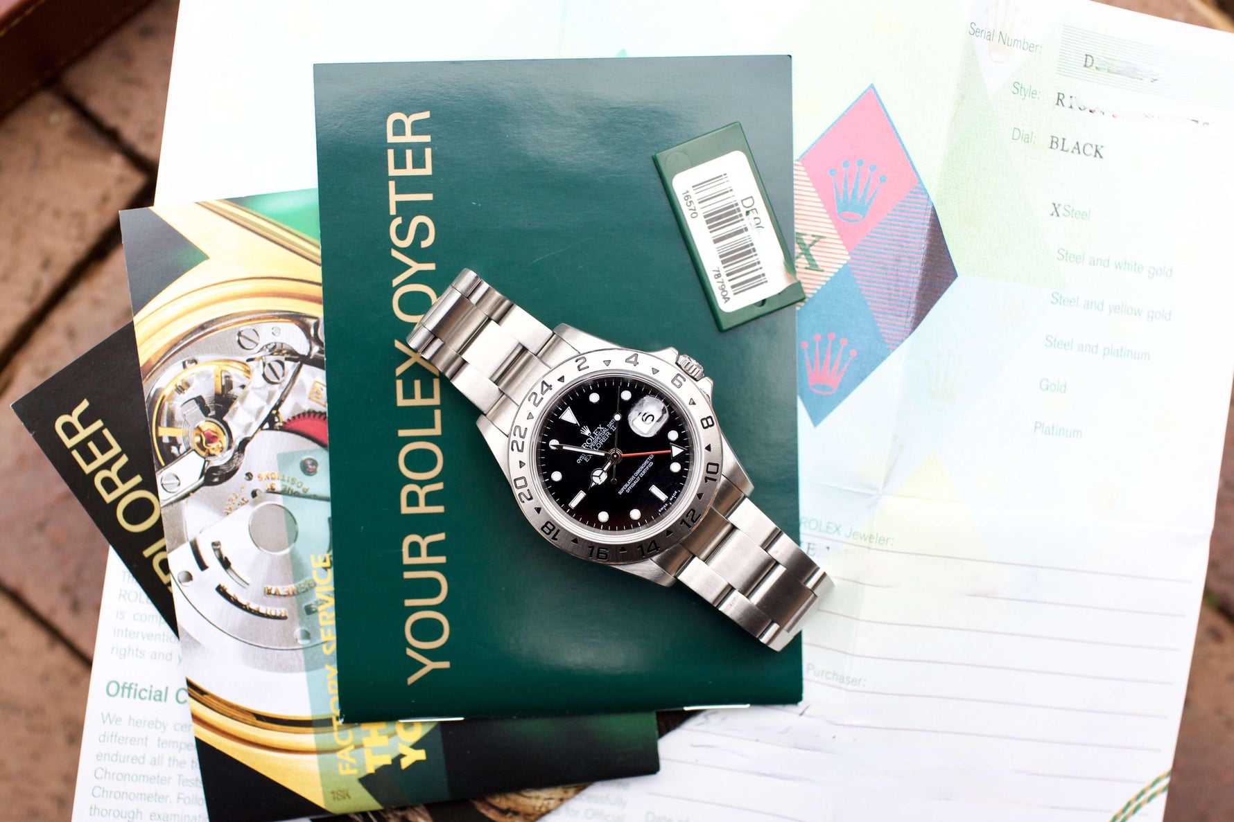 2006 Rolex Explorer ii 16570 Complete Box Papers - WearingTime Luxury Watches