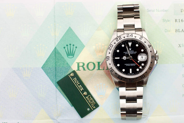 SOLDOUT: 2006 Rolex Explorer ii 16570 Complete Box Papers