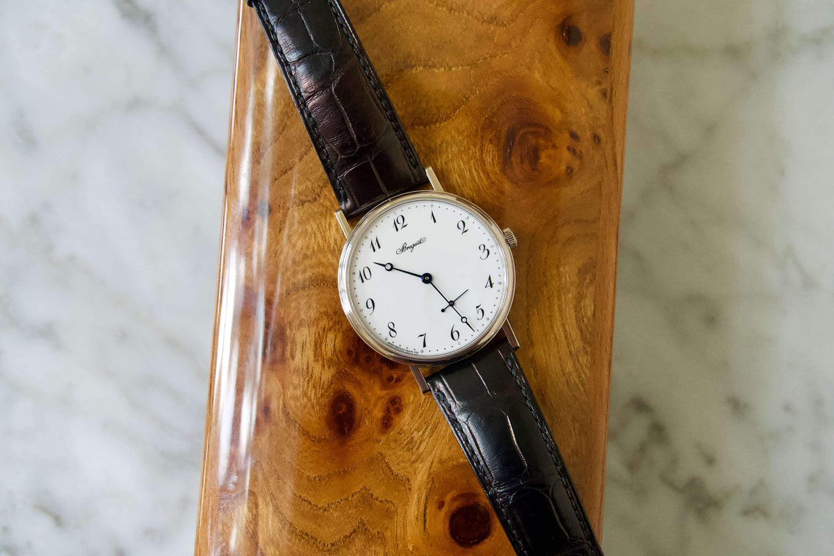 Breguet Classique Automatic Grand Feu Enamel Men's Watch 7147BB/29/9WU White Gold Papers - WearingTime Luxury Watches