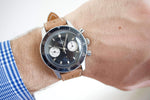 Heuer Autavia 7763C 40MM Vintage Racing Chronograph Black Steel 1968 - WearingTime Luxury Watches