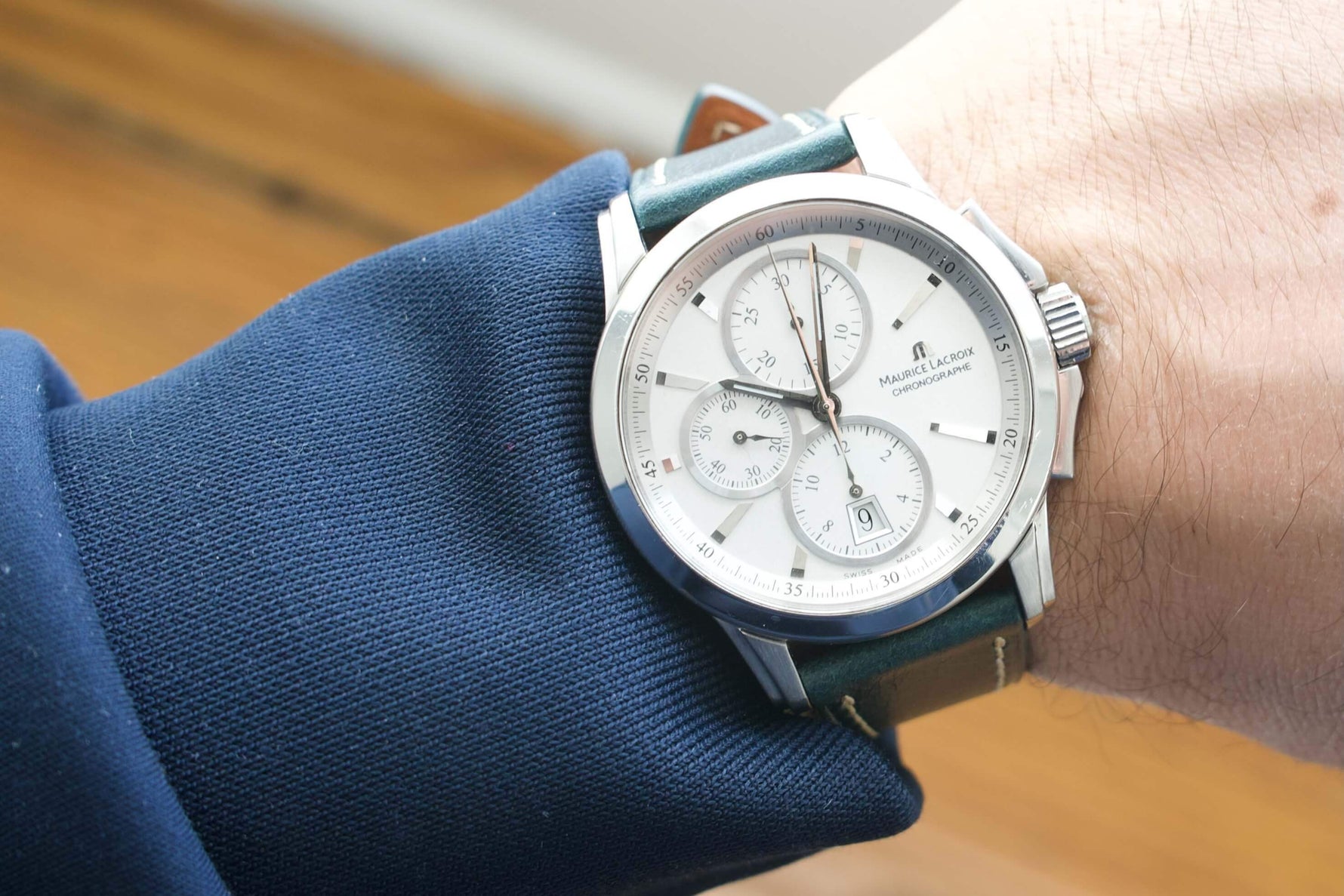 Maurice Lacroix Pontos Chronograph PT7538/48 Men's Swiss Made Automatic Watch - WearingTime Luxury Watches