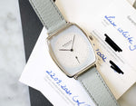 NOMOS LUX 18K Solid White Gold Ref. 920 Tonneau 40mm In House Movement - WearingTime Luxury Watches