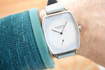 NOMOS LUX 18K Solid White Gold Ref. 920 Tonneau 40mm In House Movement - WearingTime Luxury Watches