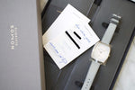 NOMOS LUX 18K Solid White Gold Ref. 920 Tonneau 40mm In House Movement - WearingTime Luxury Watches