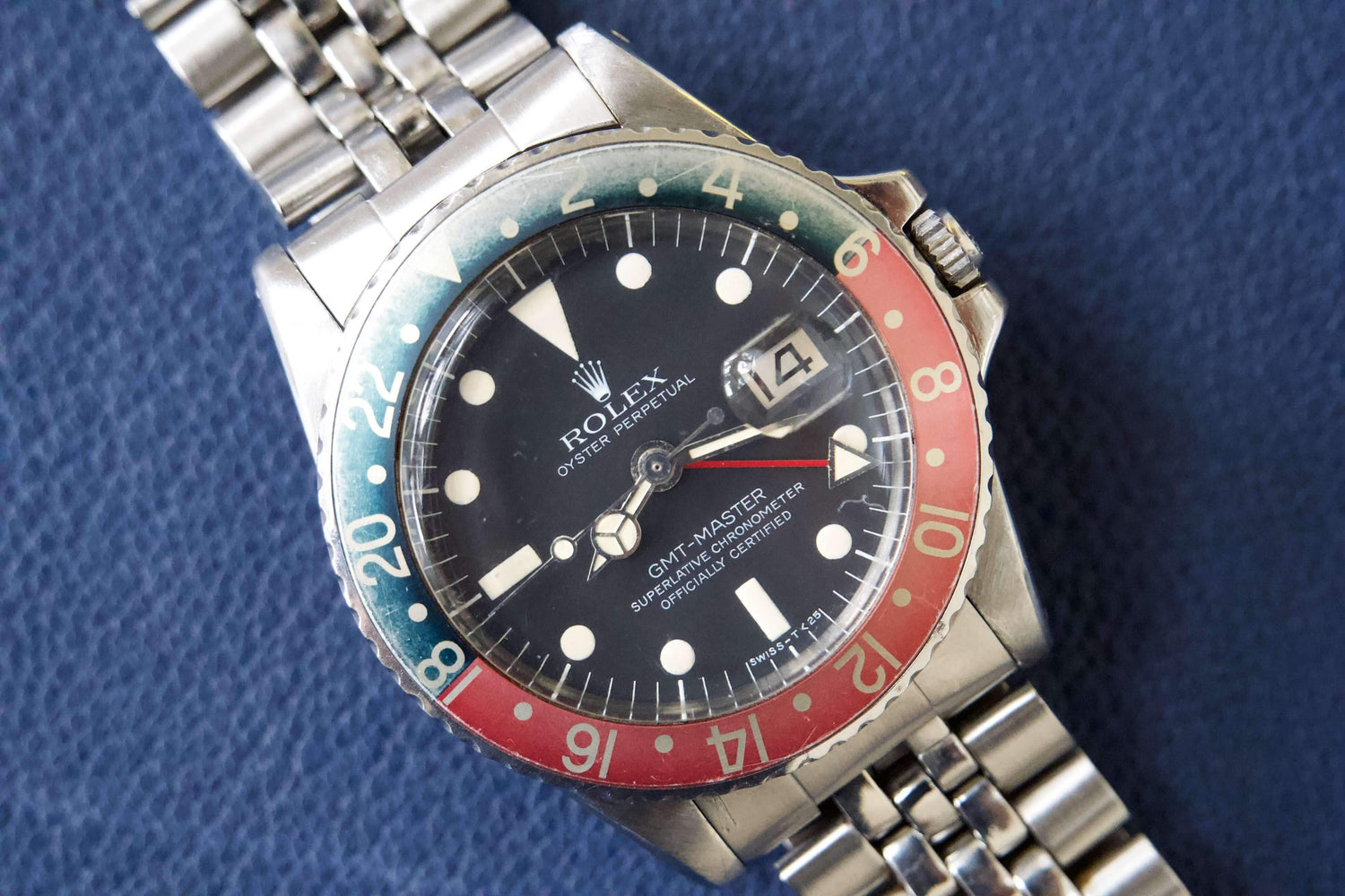 Rolex 1675 PEPSI GMT 1969 Faded Ghost Bezel Jubilee Band Vintage - WearingTime Luxury Watches