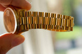 SOLD OUT: Rolex Day Date 1986 President Ref. 18038 Factory String Diamond Dial Tight Band Day-Date( Serviced 2023)