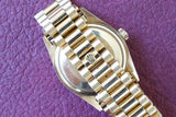 SOLD OUT: Rolex Day Date 1986 President Ref. 18038 Factory String Diamond Dial Tight Band Day-Date( Serviced 2023)