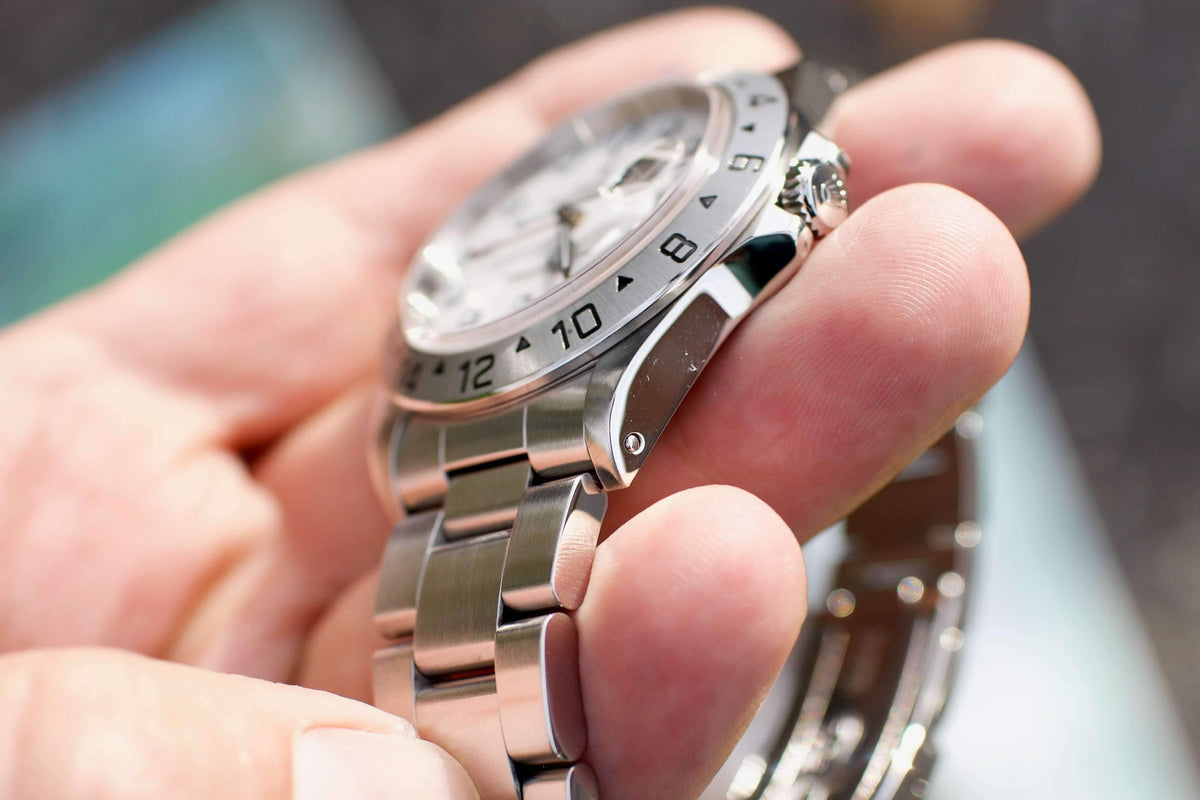 Rolex Explorer II POLAR SWISS ONLY Dial Ref 16570 Box and Papers - WearingTime Luxury Watches