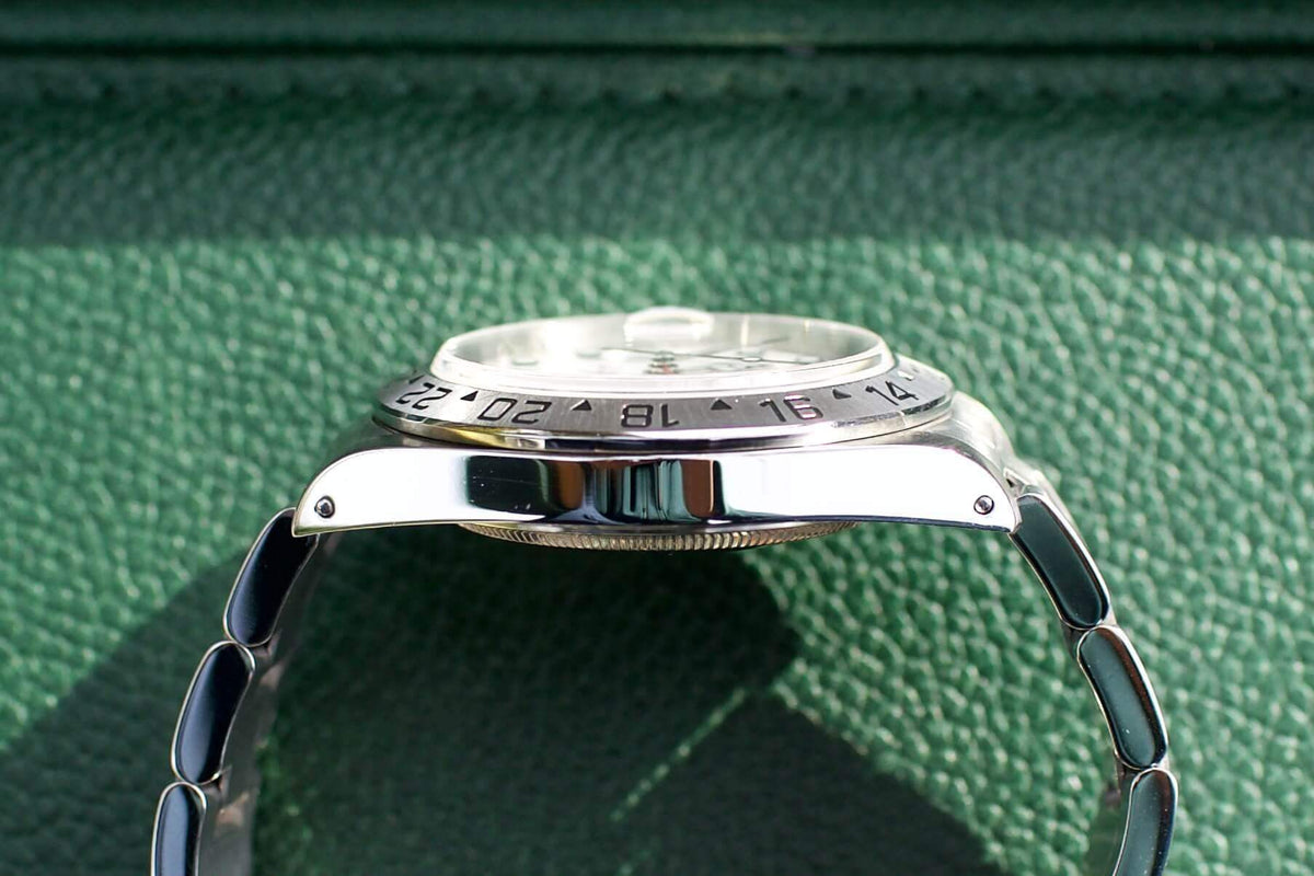 Rolex Explorer II POLAR SWISS ONLY Dial Ref 16570 Box and Papers - WearingTime Luxury Watches