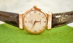 SOLD OUT: 1952 Omega Seamaster 14324 Hooded Lugs 18K Solid Gold 34mm - WearingTime Luxury Watches