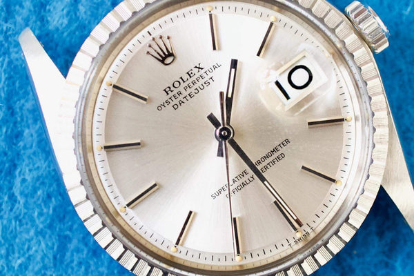 SOLD OUT: 1978 Rolex Vintage Datejust Ref 1603 36mm Engine Turned Bezel Jubilee Bracelet